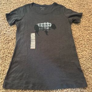Columbia Gray Short Sleeve Tee with Buffalo Graphic